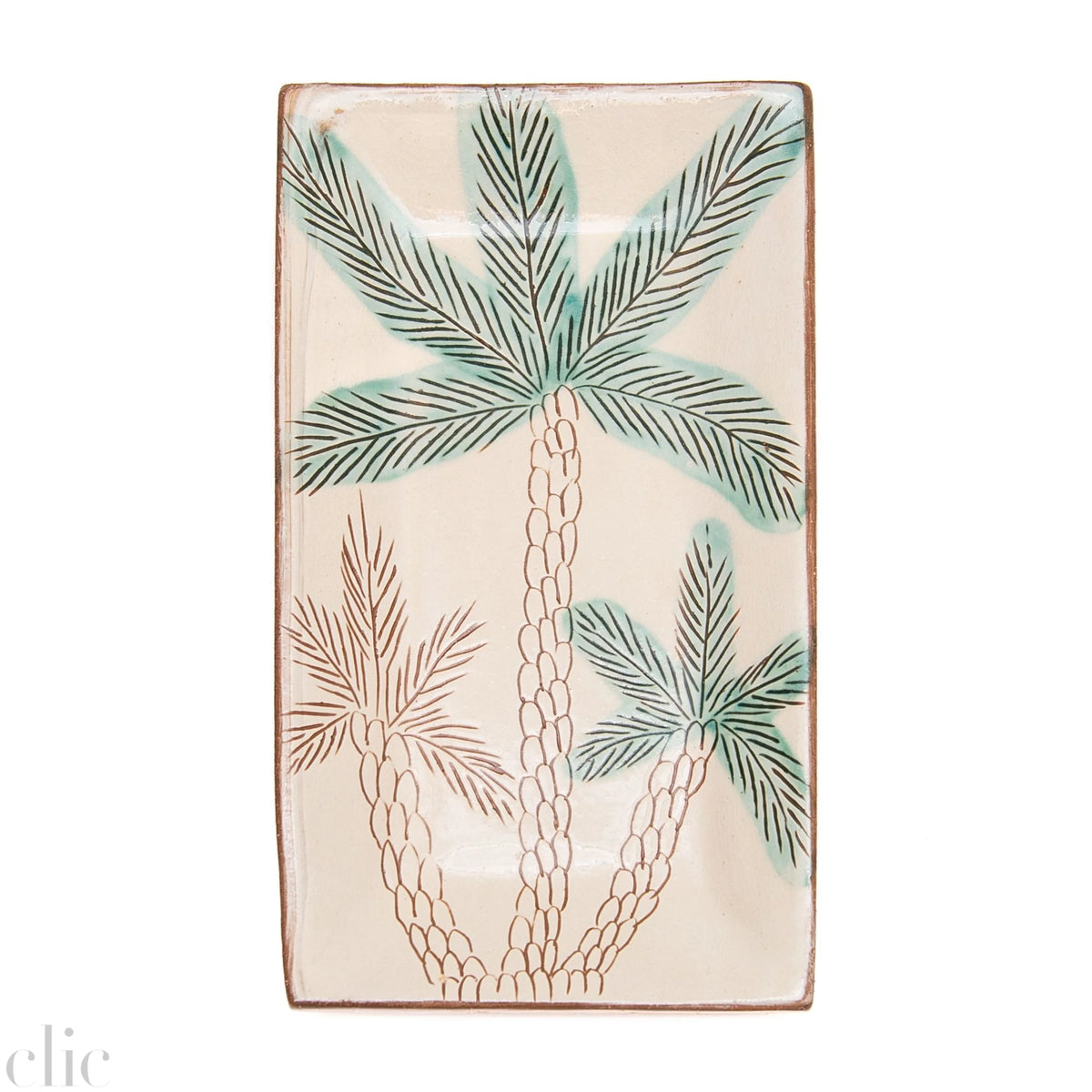 Ceramic Tray in Palm, from Kiliim