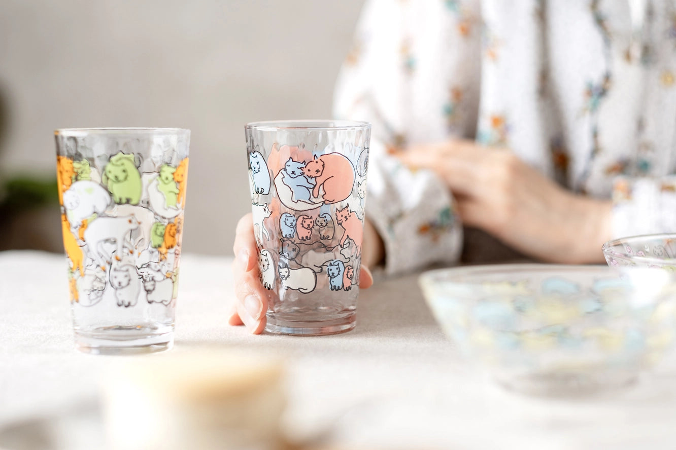 Cat Tumbler in Pink and Blue, from Aderia