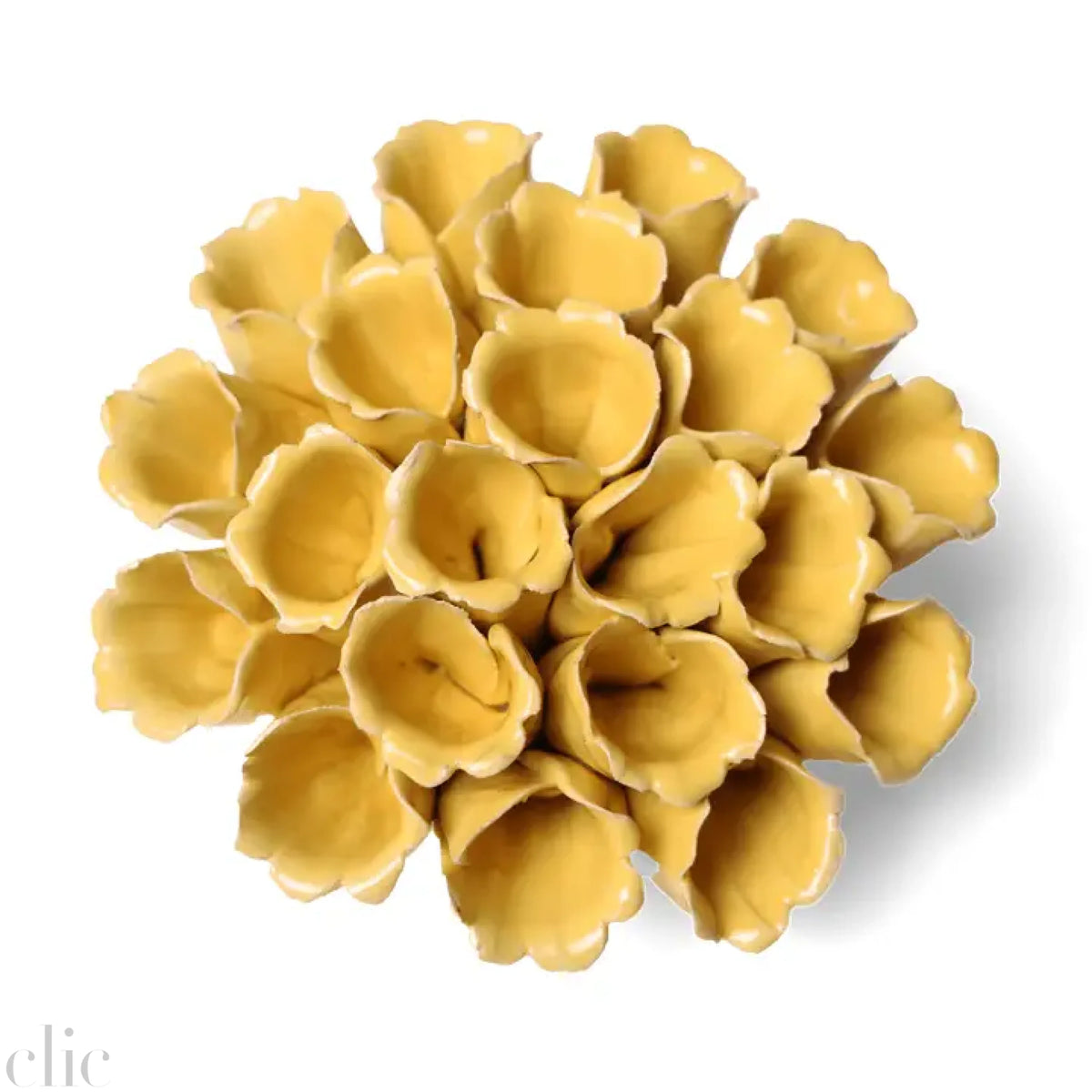 Ceramic Polyp Flower in Yellow