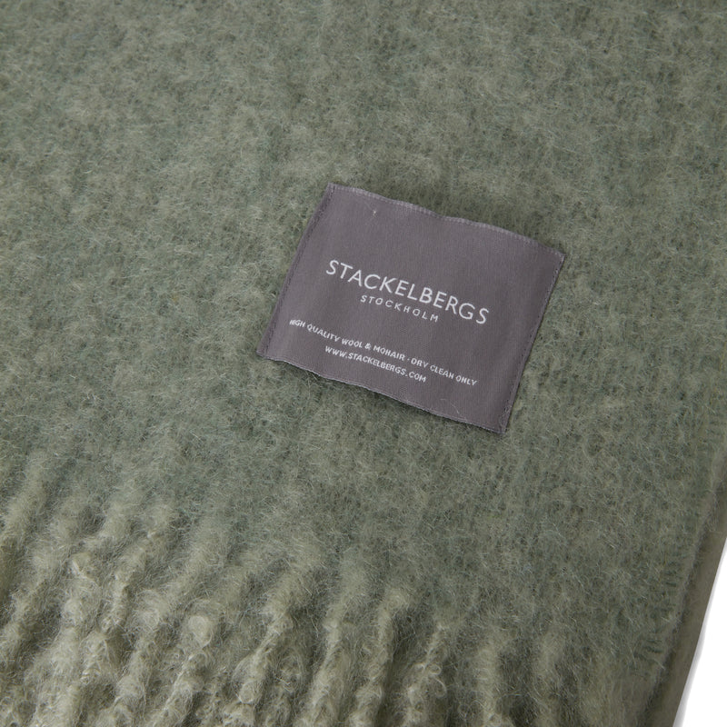 Mohair Blanket in Sea Foam and Green Bay Melange, from Stackelbergs