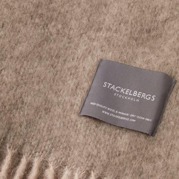 Mohair Blanket in Light Taupe and Brindle Melange, from Stackelbergs