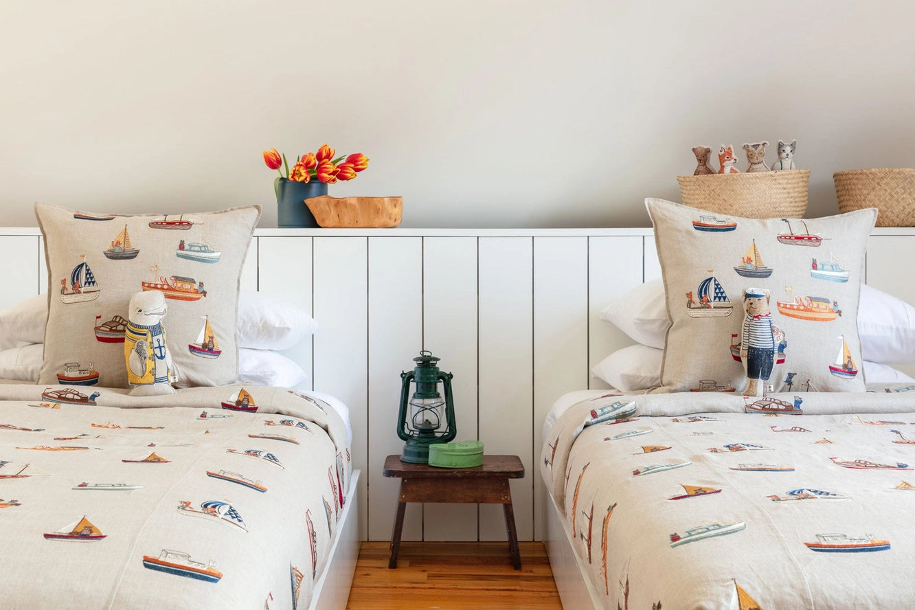 Boats Pattern Pillow, from Coral & Tusk