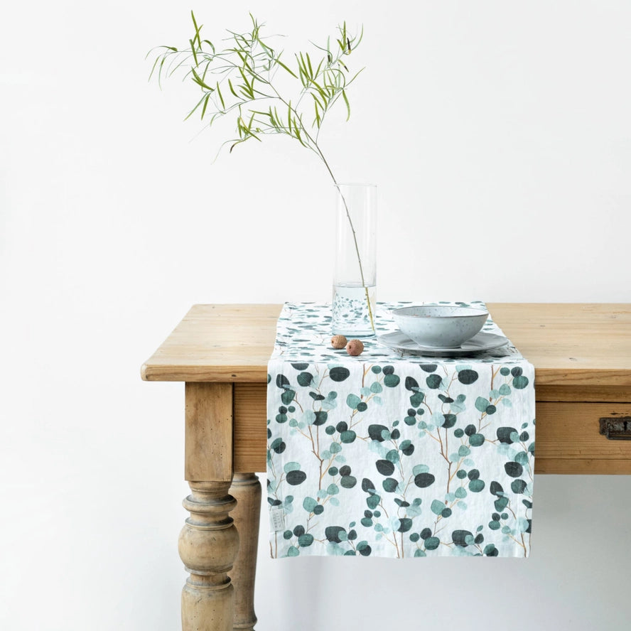 Eucalyptus Linen Table Runner, from Linen Tales
