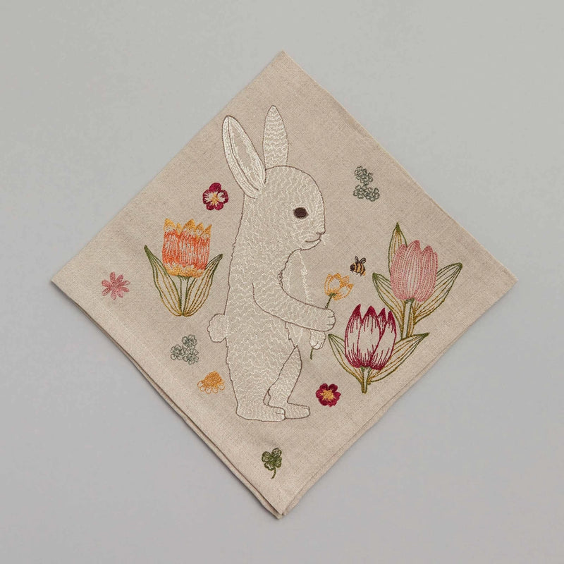 Bunnies and Blooms Dinner Napkin, from Coral & Tusk