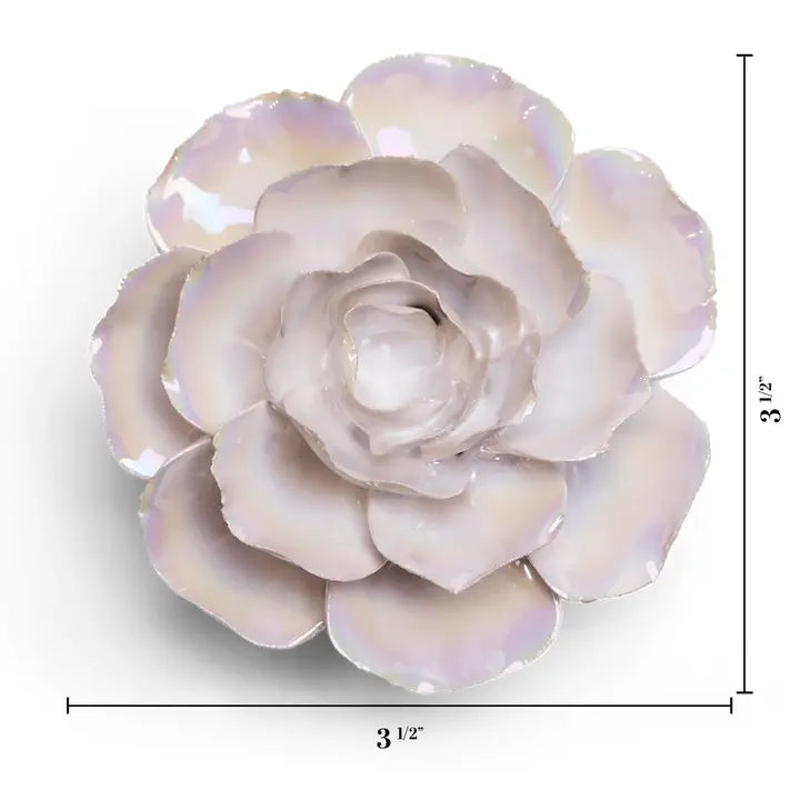 Ceramic Flower in Pearl Ranunculus, from Pearl