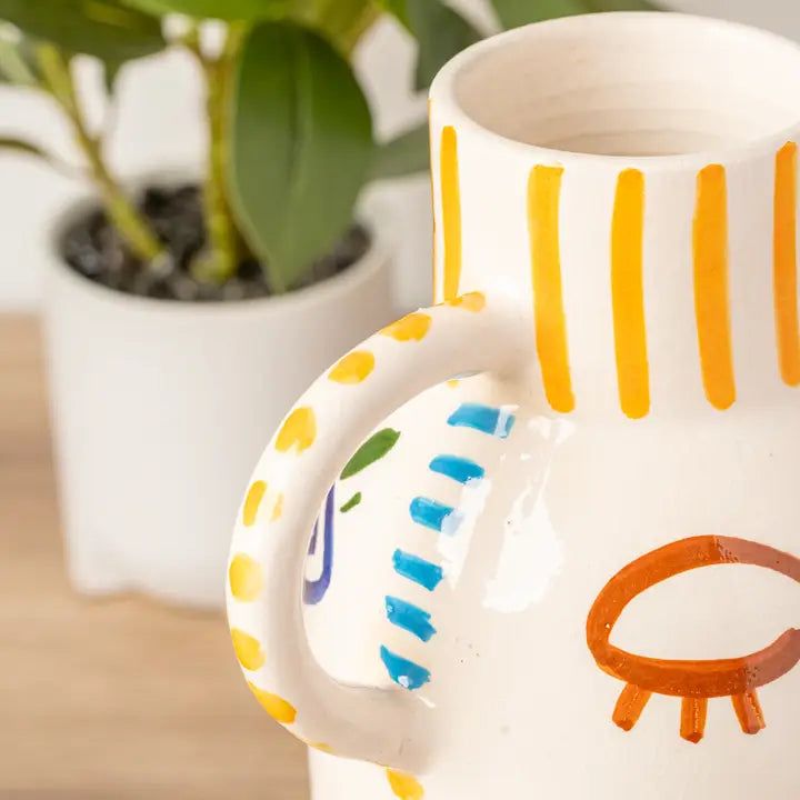 Moroccan Visage Vase, from Verve Culture