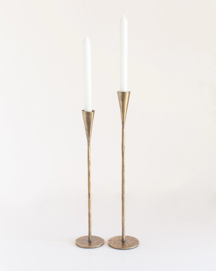 Phoenix Hand Forged Iron Candle Holders in Brass, from Creative Women