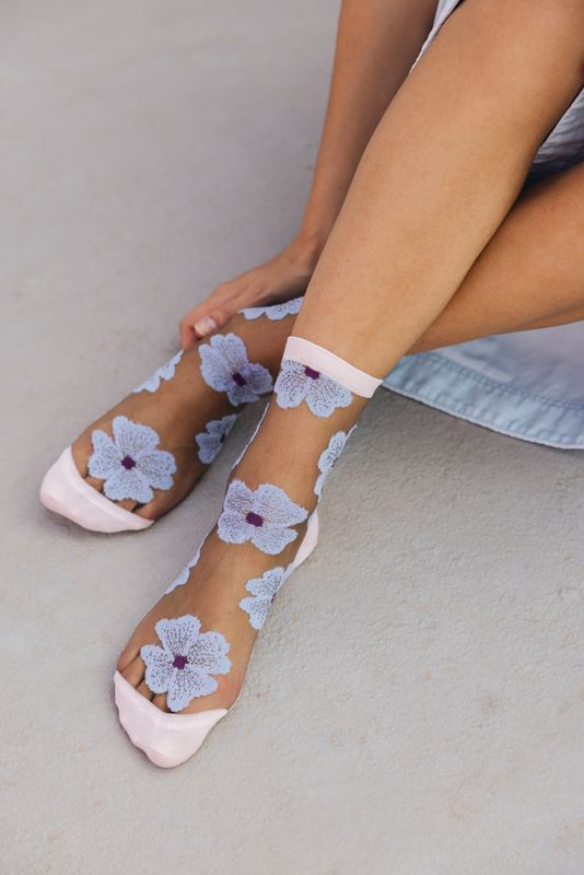 Murano Socks in Mauve, from Atelier St Eustache