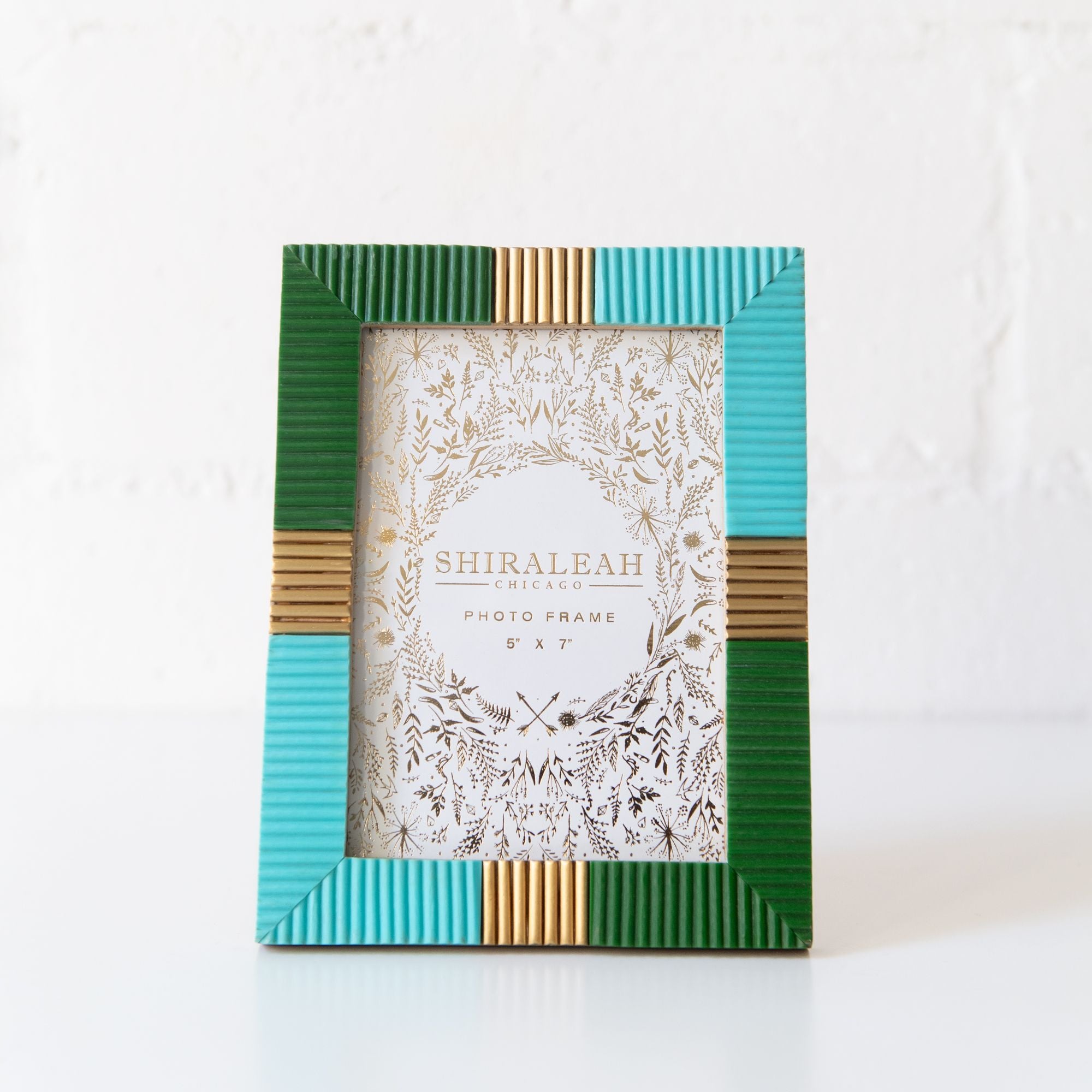 Viva Color Blocked Picture Frame in Green, from Shiraleah Chicago