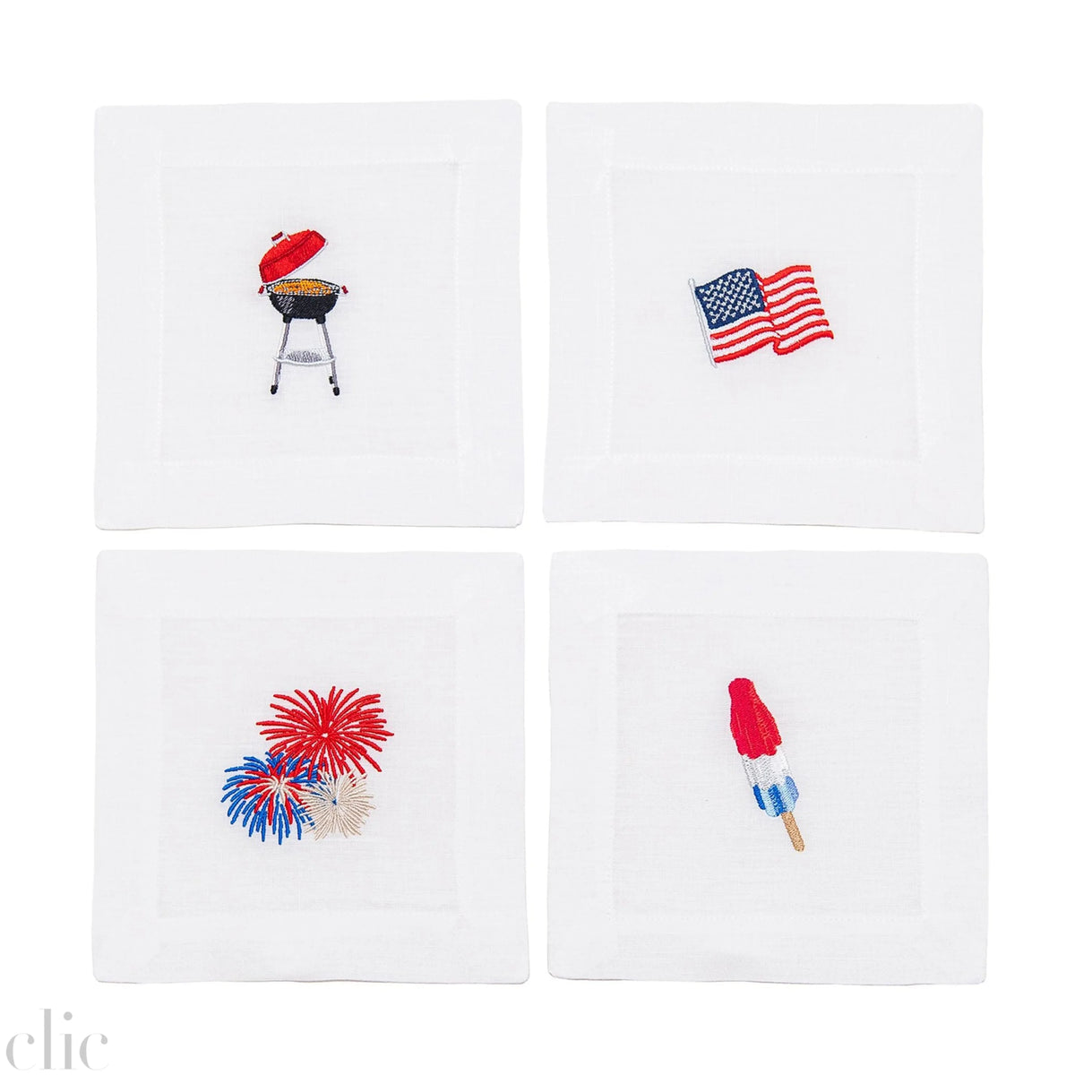 4th of July Cocktail Napkins, from Lettermade