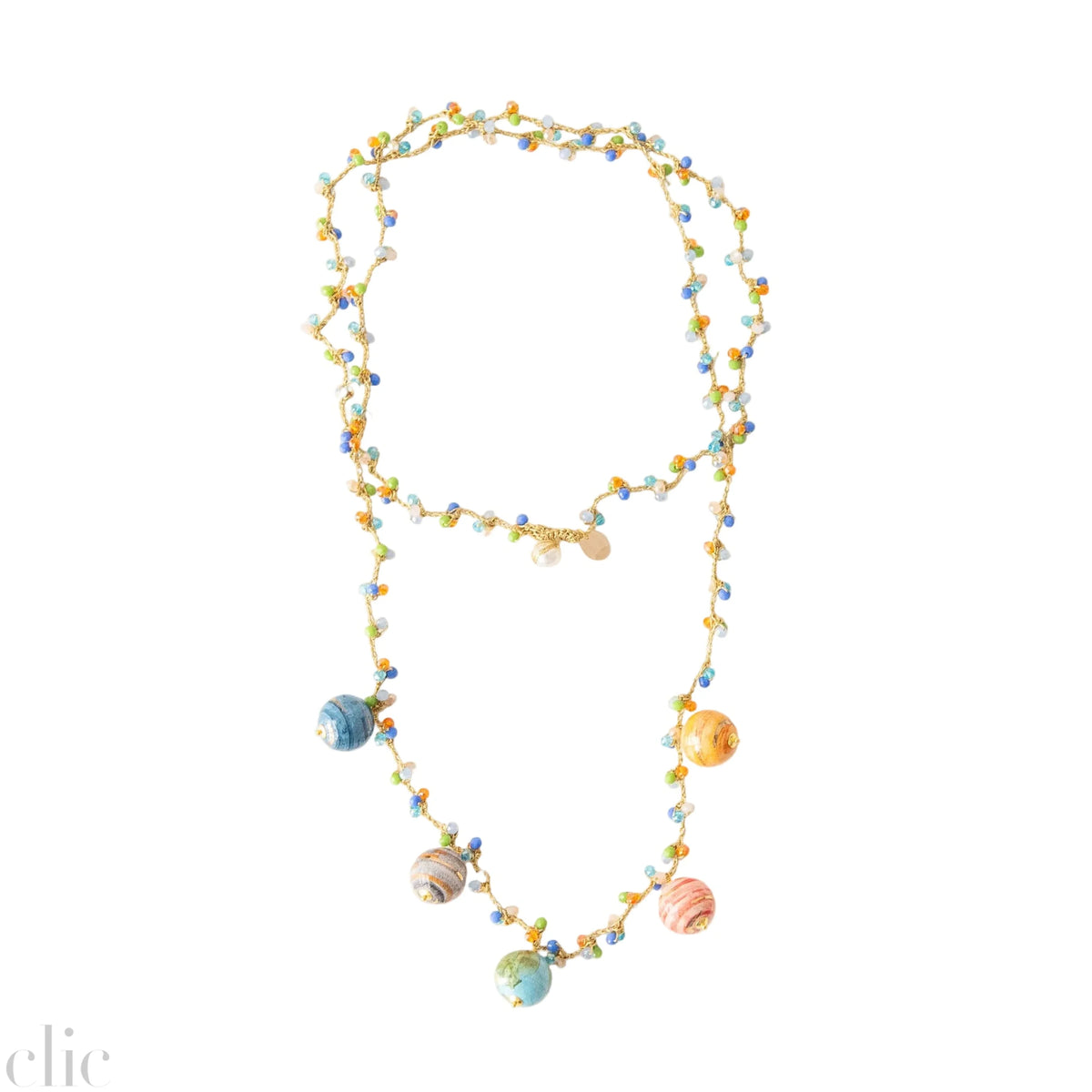 5 Planets Long Necklace, from Cashfana