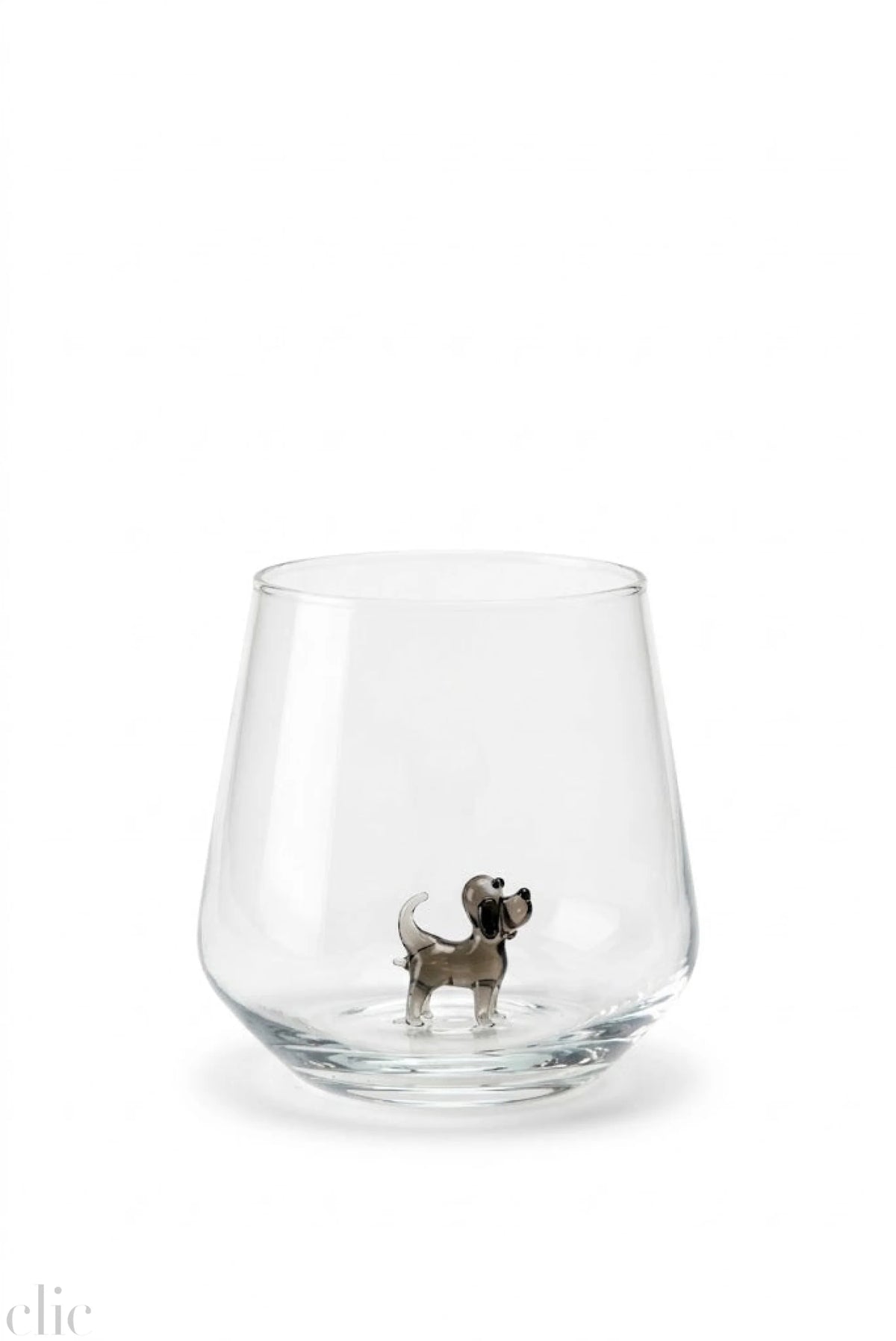 Black Dog Drinking Glass