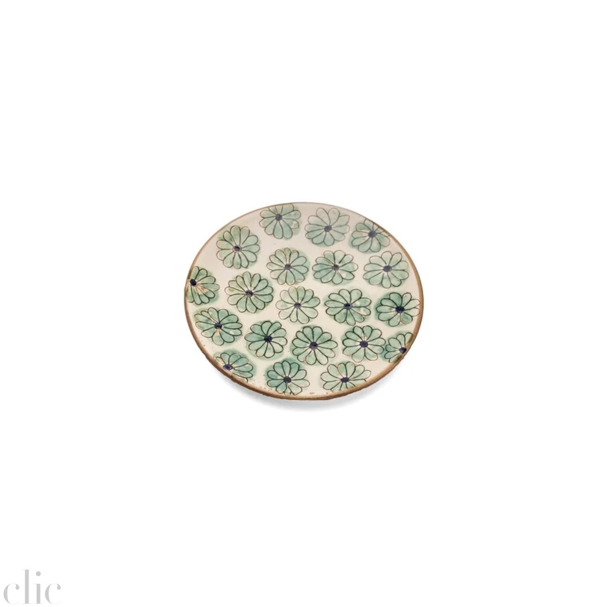 Ceramic Plate in Daisy Field, from Kiliim