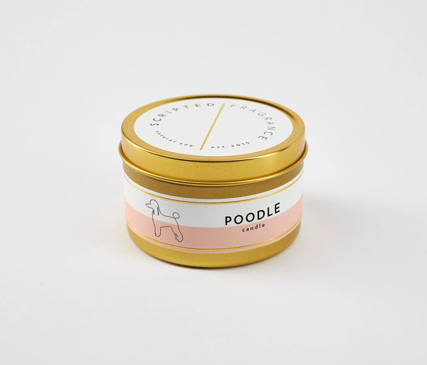 Poodle Dog Breed Soy Candle, from Scripted Fragrance