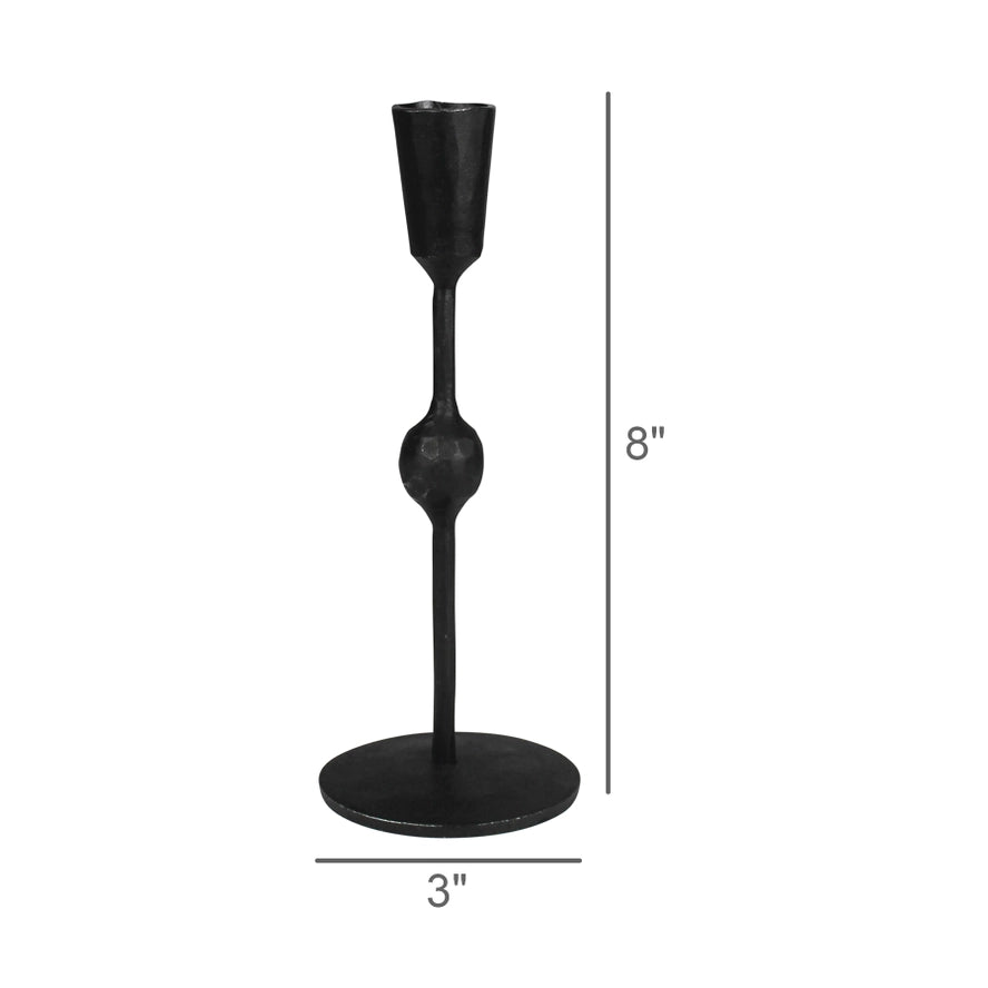 Small Adonis Taper Iron Candle Holder, from HomArt