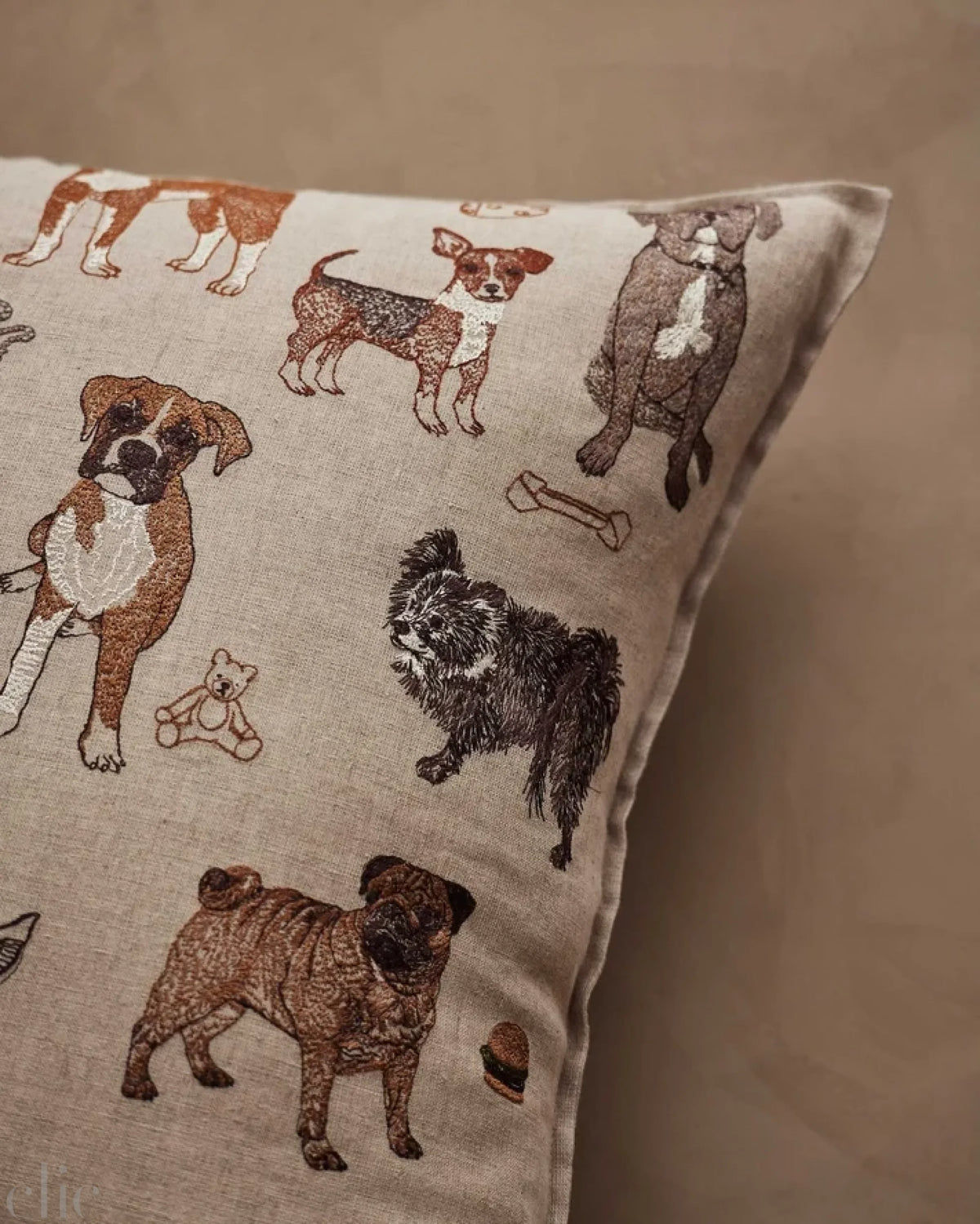 Dogs and Toys Pillow, from Coral & Tusk