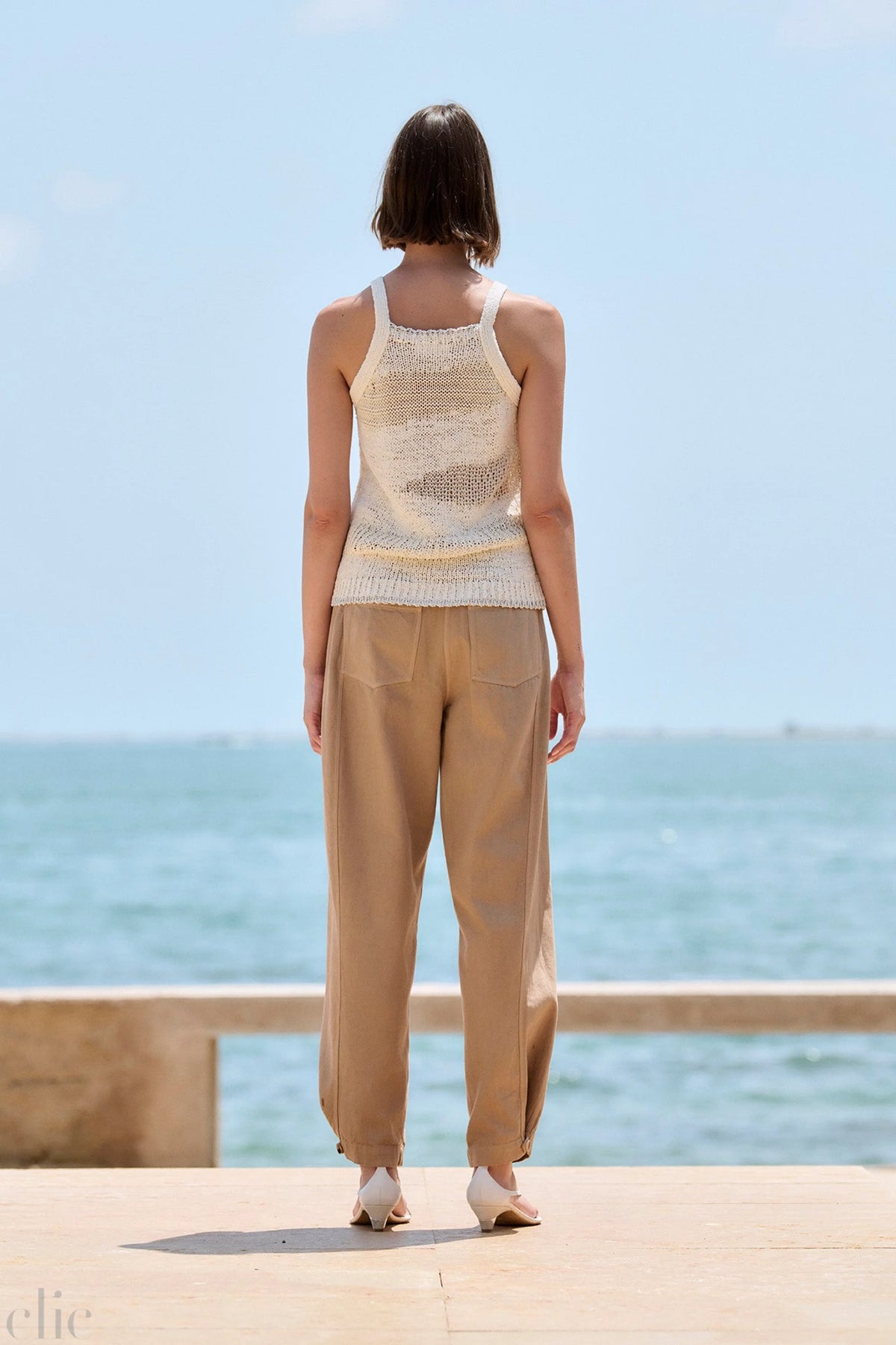Rustic Strap Knit Top, from Sita Murt