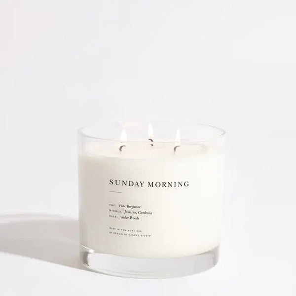 Sunday Morning Three Wick Candle, from Brooklyn Candle Studio