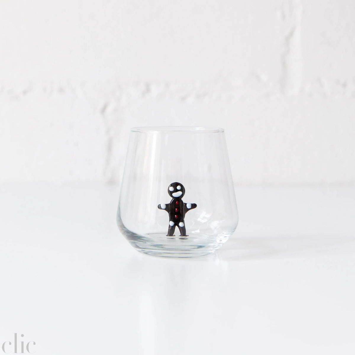 Gingerbread Man Drinking Glass