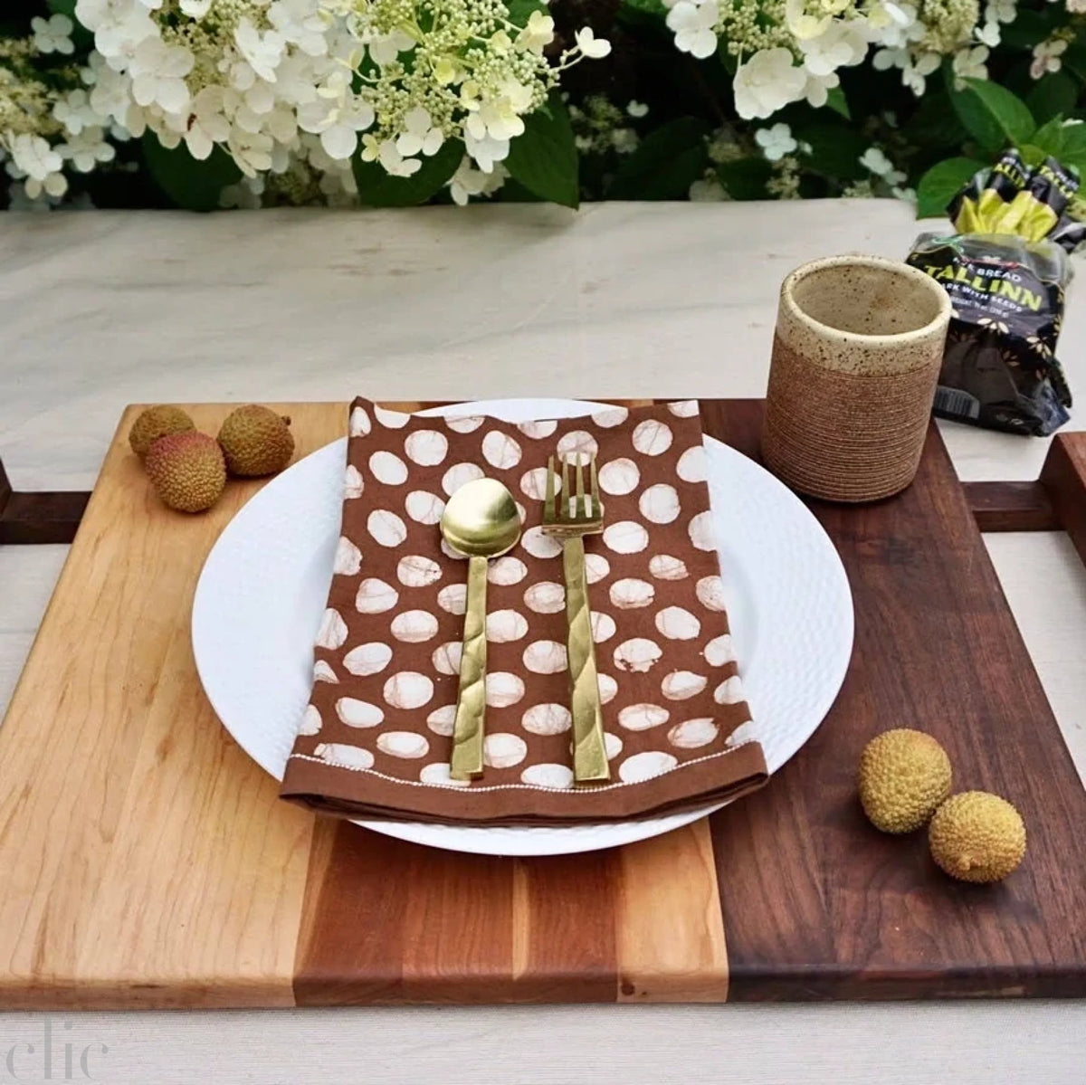 Polka Dot Napkins in Brown