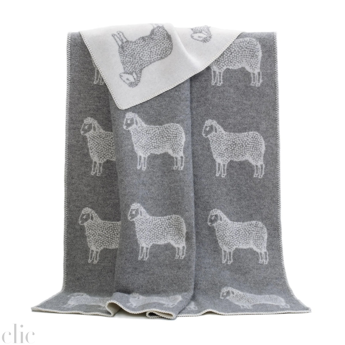 Sheep Wool Blanket in Grey