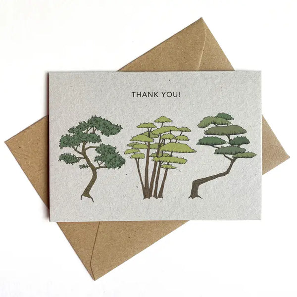 Bonsai Thank You Card - Recycled & Eco Friendly