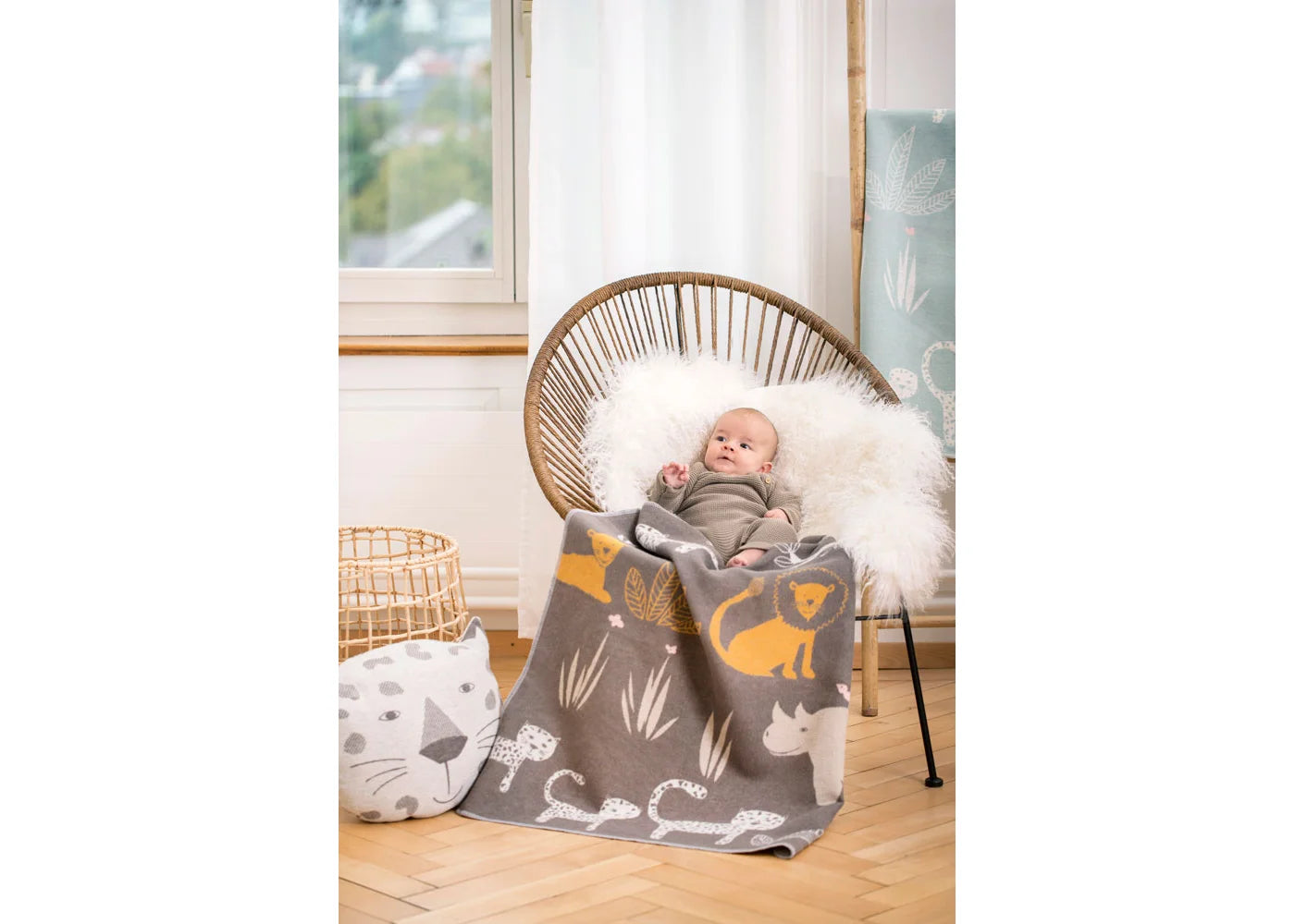 Juwel Baby Blanket in Safari, from David Fussenegger