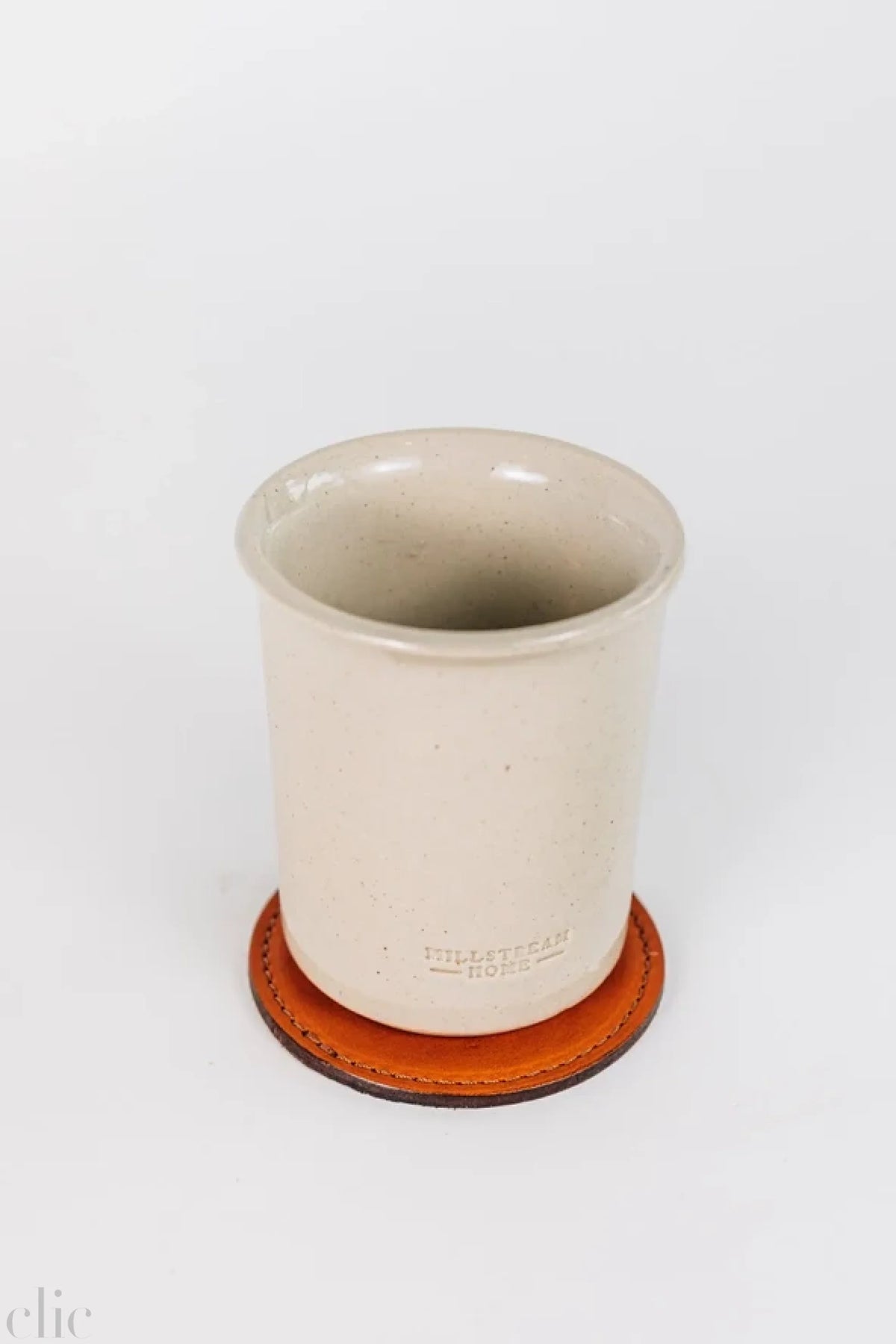 Leather Coaster Set of 4 in Camel