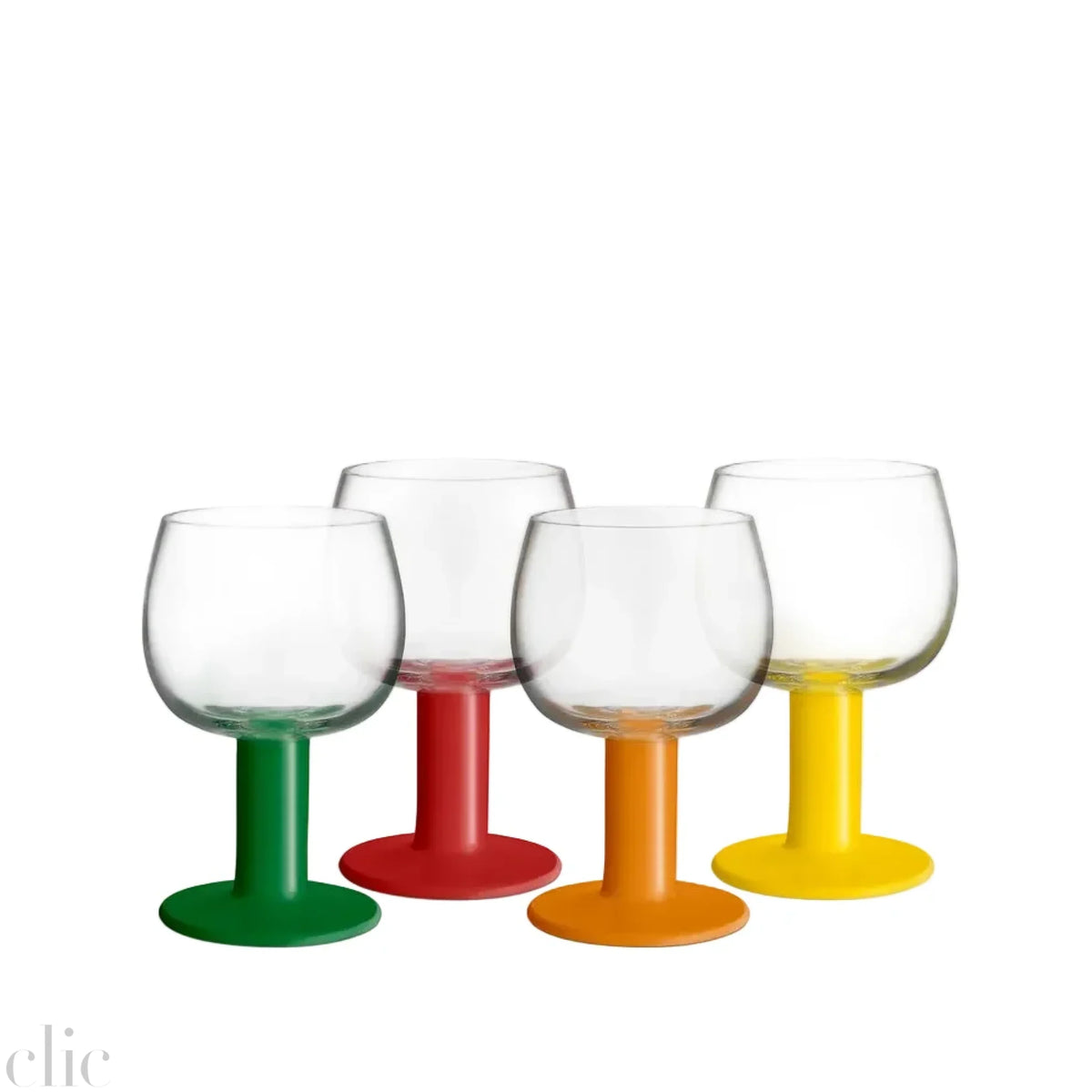 Set of 4 Glass Set in Mix Colors