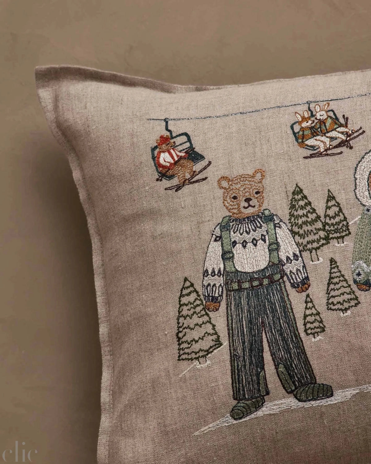 Ski Slope Pillow, from Coral & Tusk