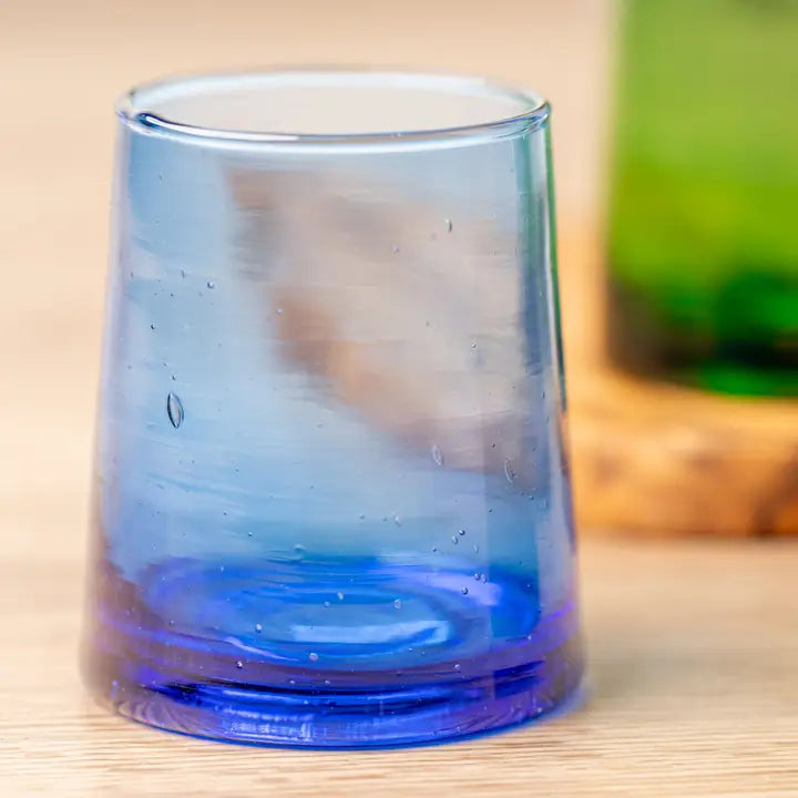 Moroccan Cone Glassware in Blue, from Verve Culture