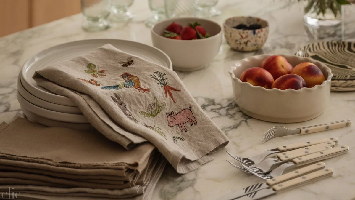 Garden Gathering Tea Towel, from Coral & Tusk