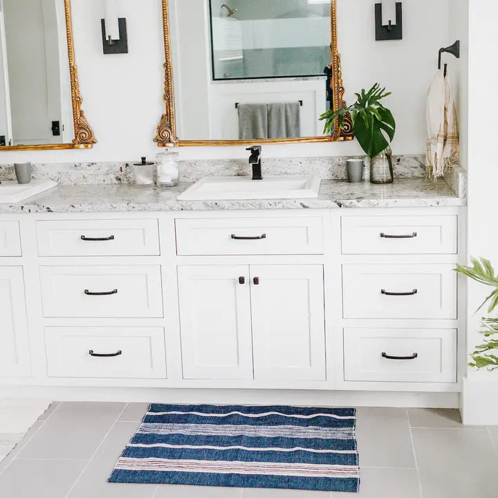 Aden Cotton Bath in Navy and Natural, from Creative Women