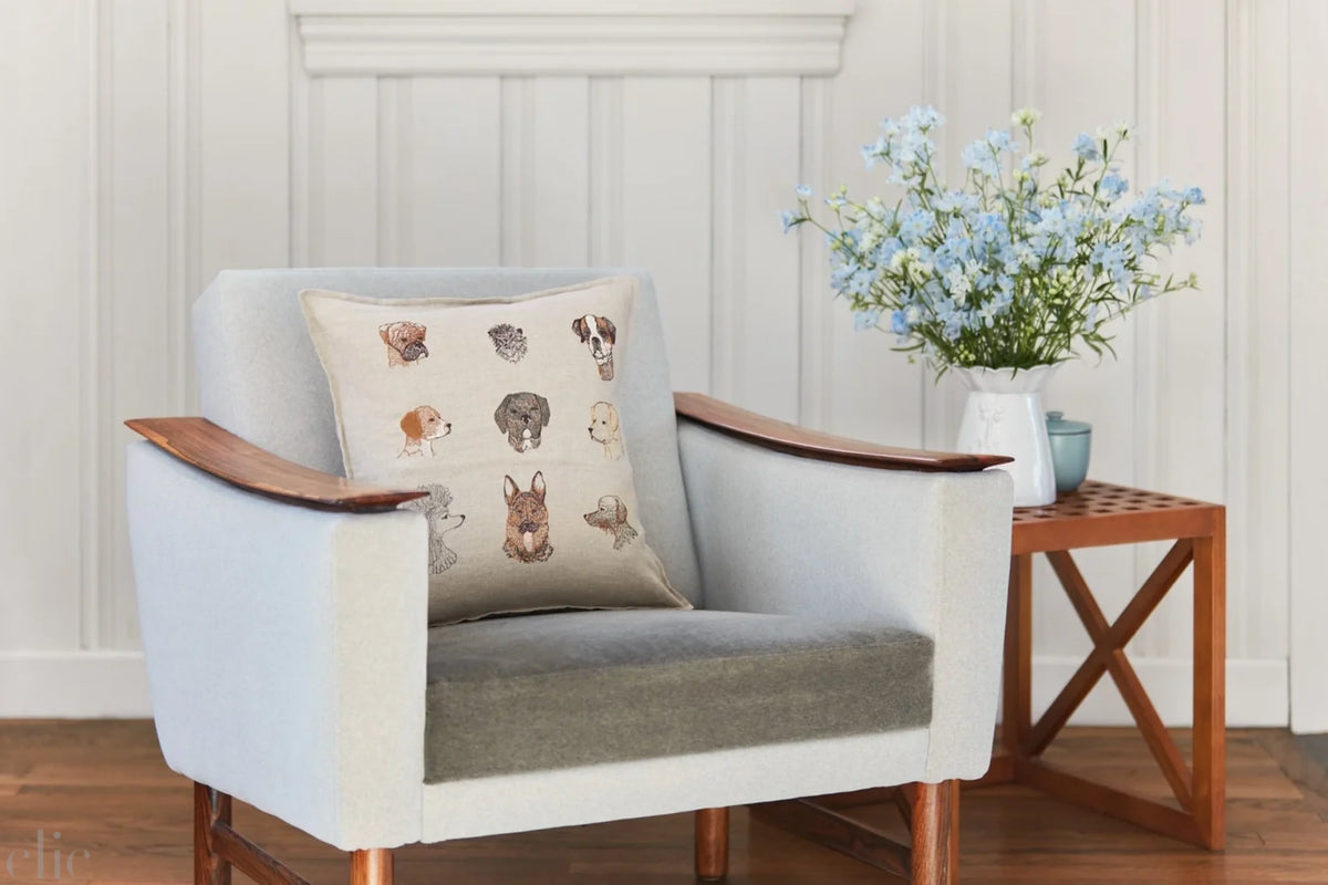 Dogs Pillow, from Coral & Tusk