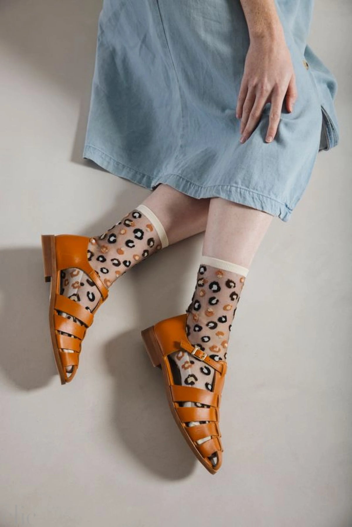 Horseshoe Bend Sock in Creme, from Atelier St Eustache