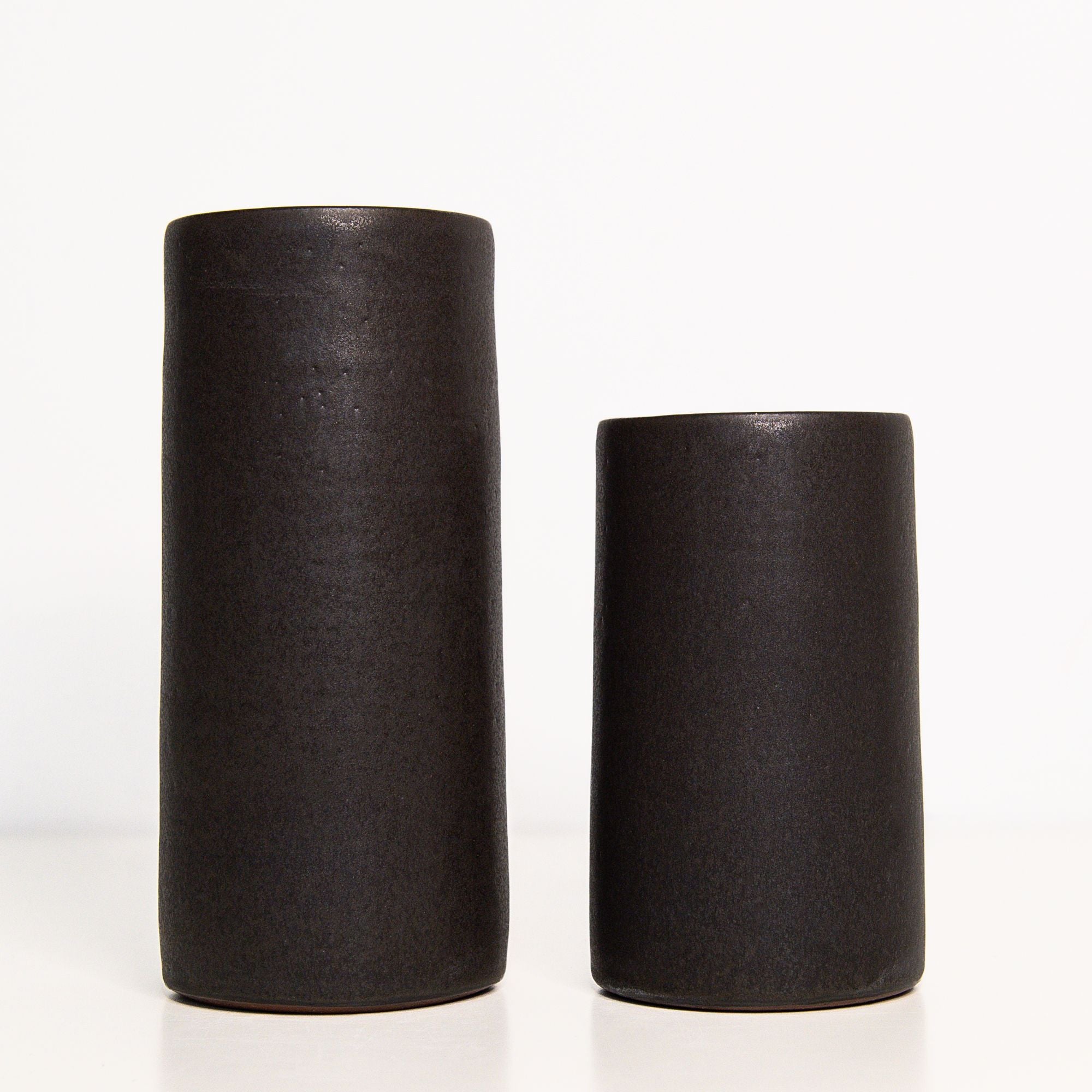 Large Tall Slim Cylinder in Black