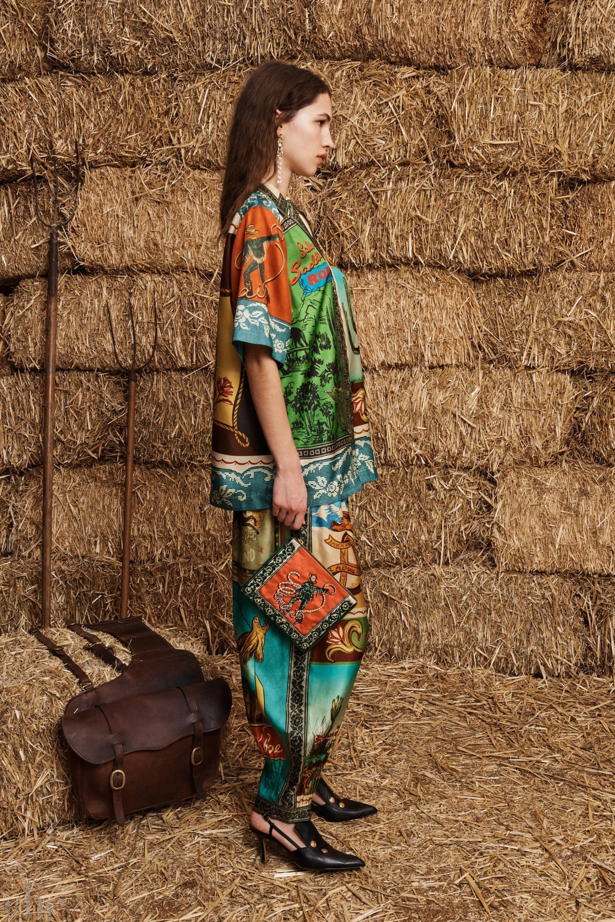 Ace Tapered Silk Pant in Multi, from Alemais