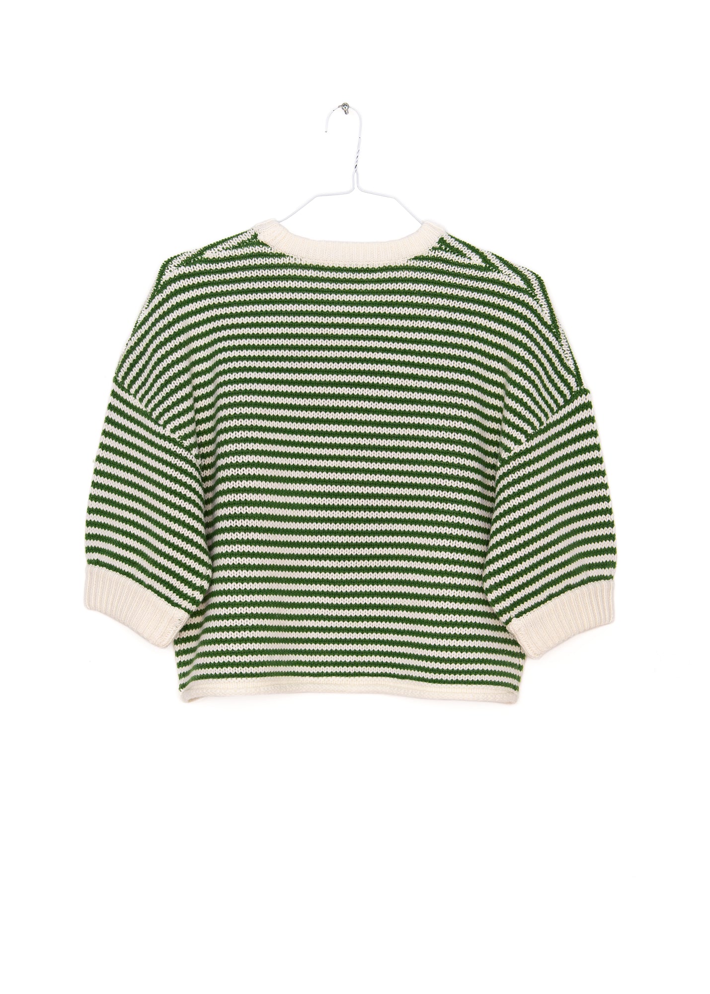 Stripe Sweater in Green and Ivory, from Secular
