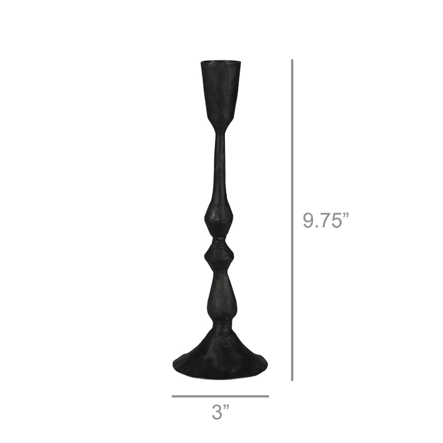 Jones Taper Candle Holder in Black, from HomArt