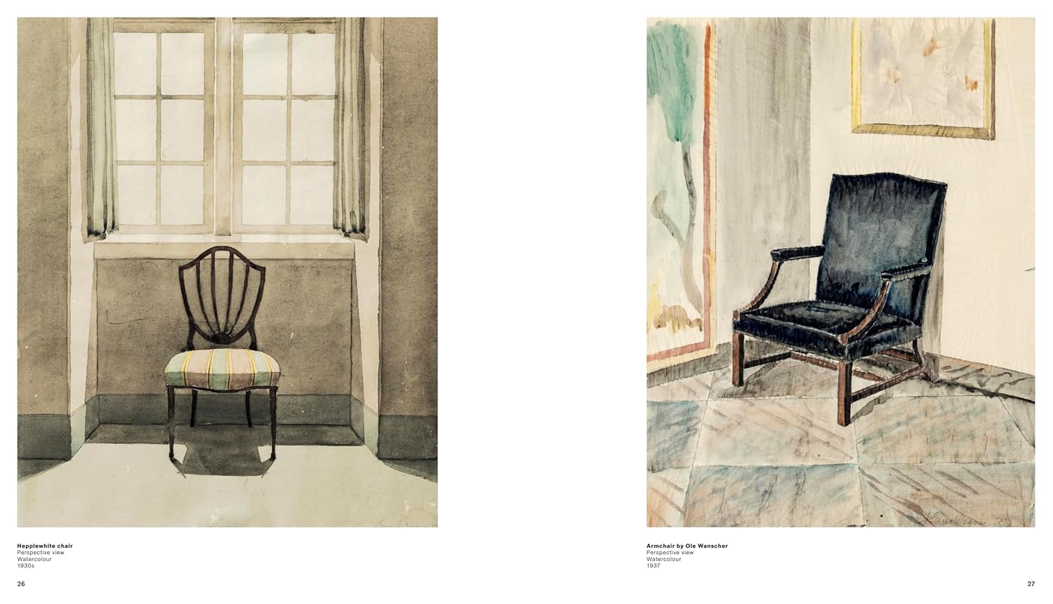 Watercolors by Hans J. Wegner