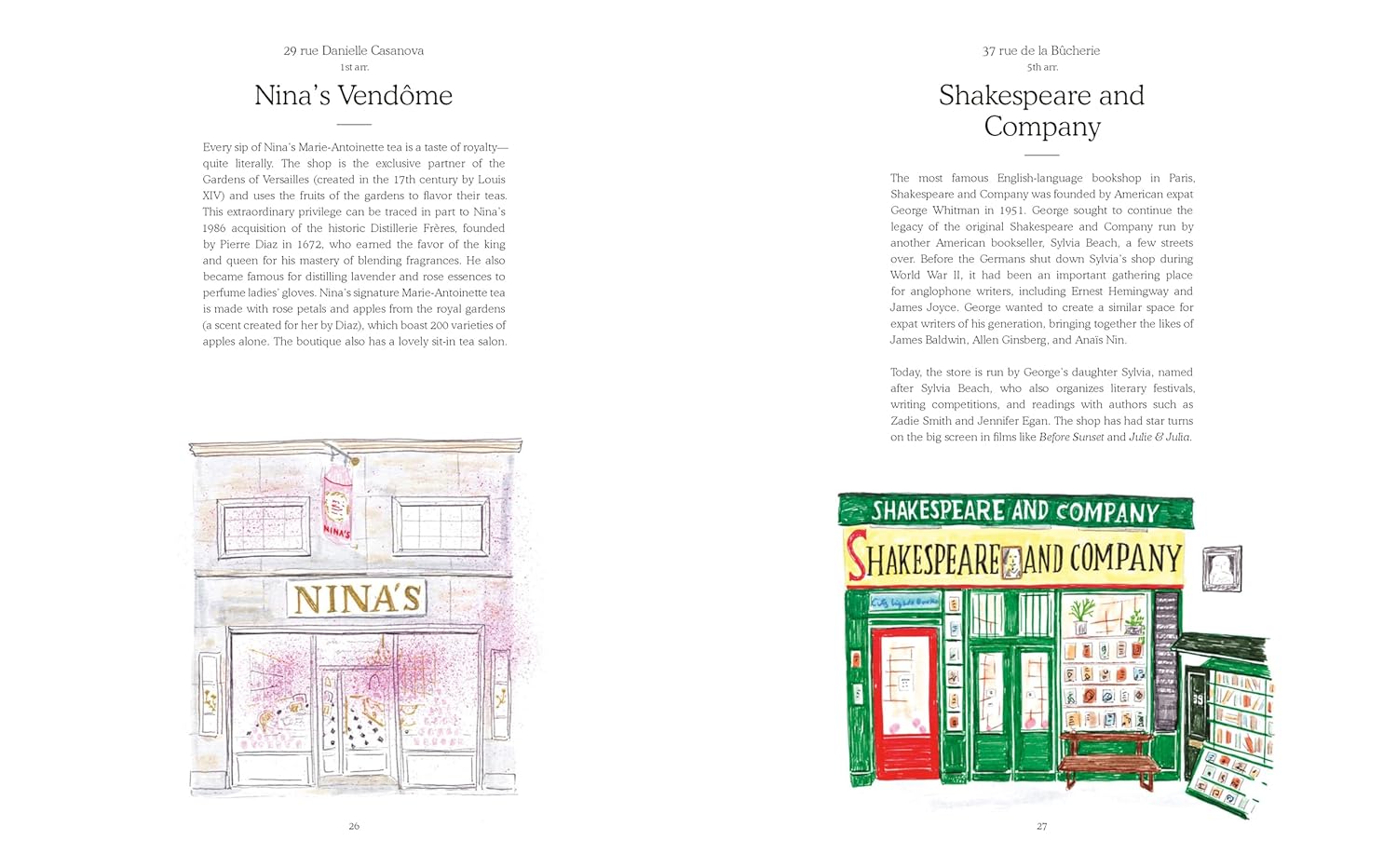 Paris Shopfronts: Illustrations of the City's Best-Loved Boutiques, Brasseries, Bars, and More