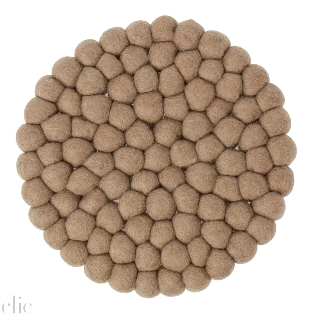 Set of 4 Felt Coaster in Brown