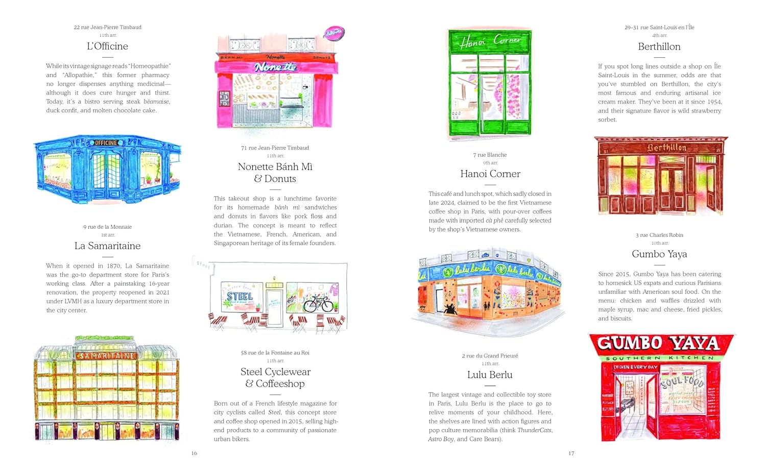 Paris Shopfronts: Illustrations of the City's Best-Loved Boutiques, Brasseries, Bars, and More