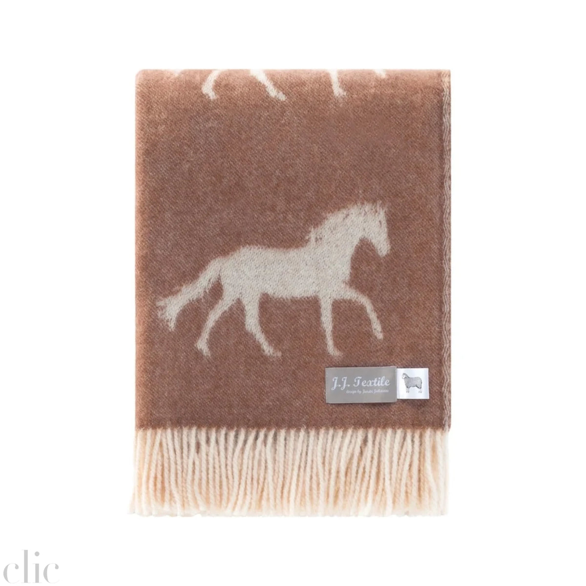 Horse Wool throw in Chestnut