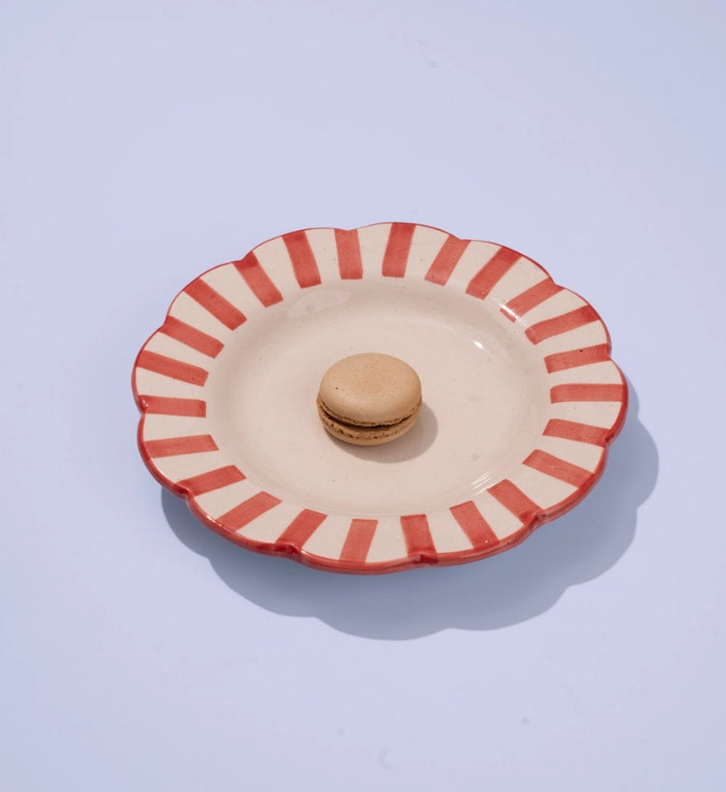 Ceramic Stripe Dinner Plate, from Casa Amarosa