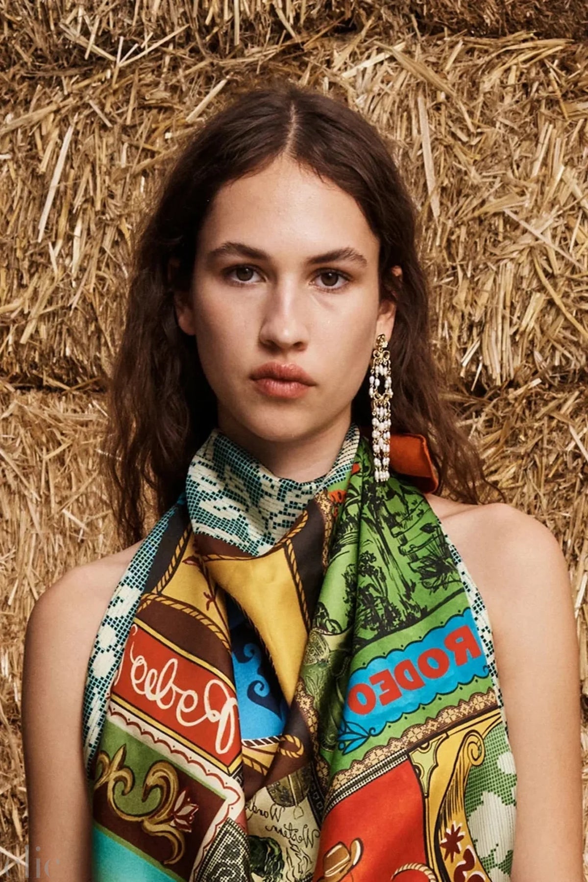 Ace Silk Scarf in Multi, from Alemais
