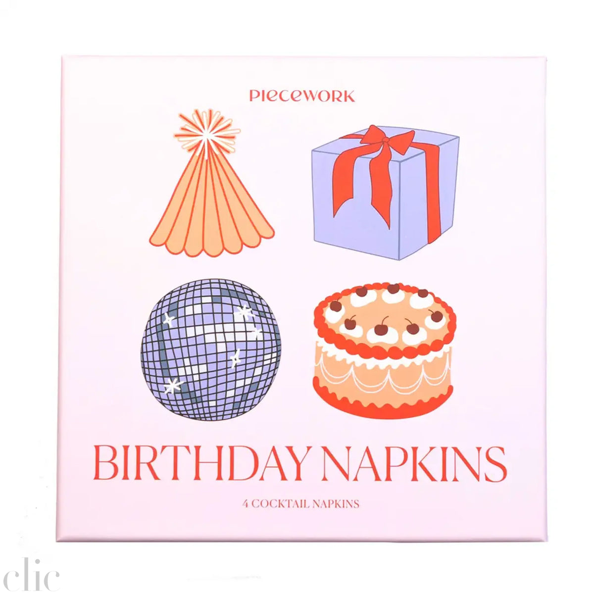 Set of 4 Birthday Napkins