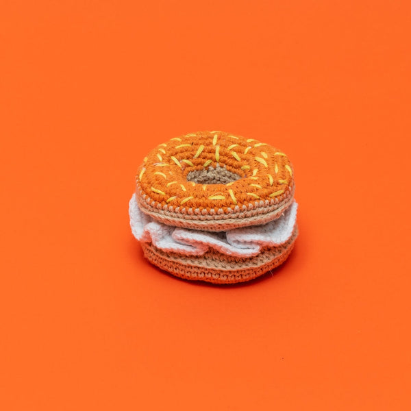 Hand Crochet Bagel & Cream Cheese, from Ware of the Dog