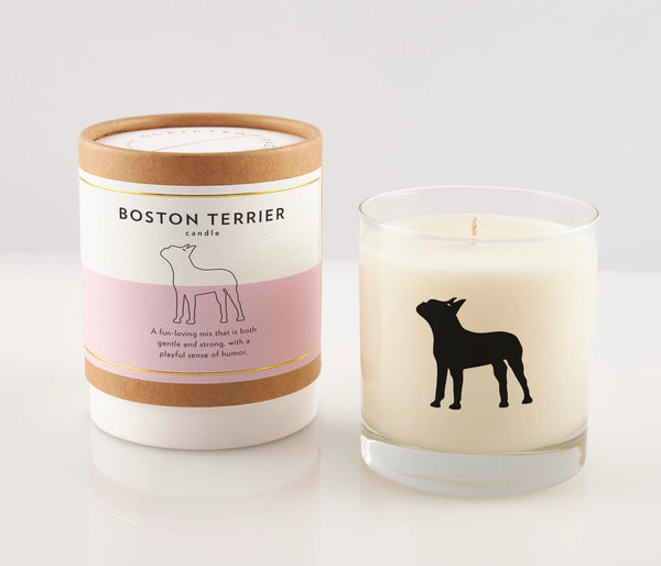Boston Terrier Dog Soy Candle, from Scripted Fragrance