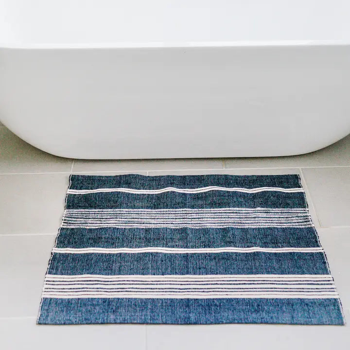 Aden Cotton Bath in Navy and Natural, from Creative Women
